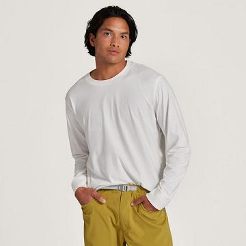 Camiseta Allbirds Allgood Algodon Long Sleeve Hombre Blancos | MX4288HK